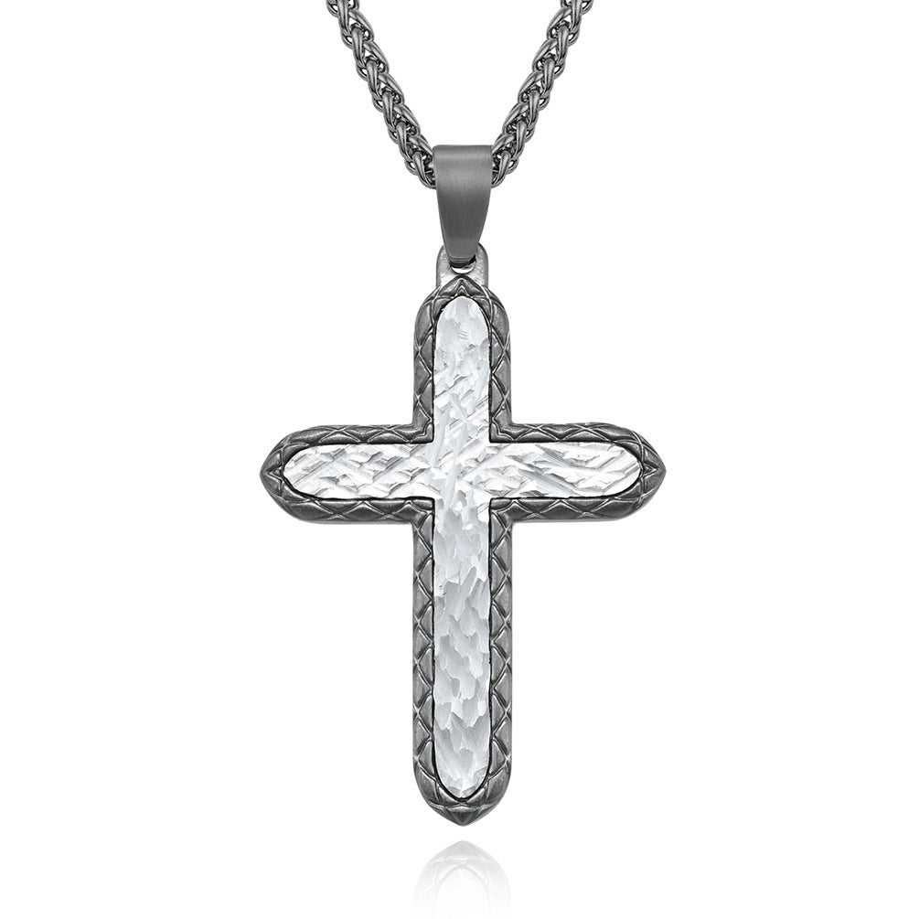 Goth Style Wave Cross Pendant With Necklace | GothReal