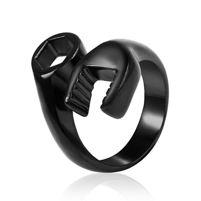 Goth Style Wrench Ring - Stainless Steel | GothReal
