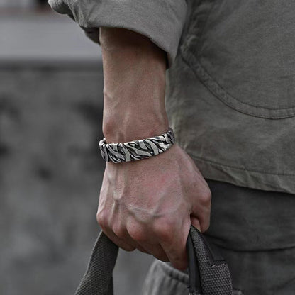 Adjustable Woven Stainless Steel Bracelet Bracelets - GOTH-REAL