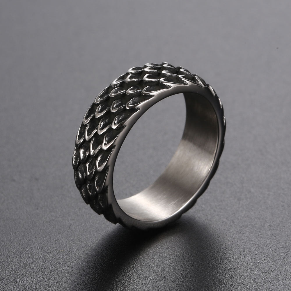 Dragon Scales Ring Black Rings - GOTH-REAL