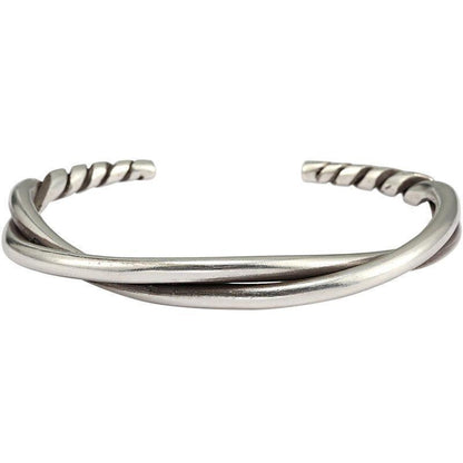 Handmade Twisted Wire Bracelet Silver Bracelets - GOTH-REAL