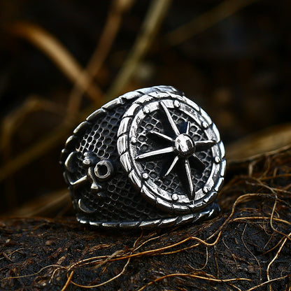 Marine Compass Ring Rings - GOTH-REAL
