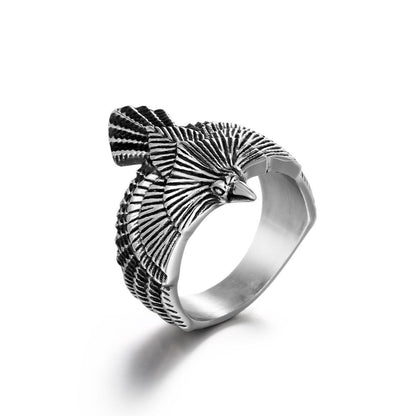 Viking Eagle Ring Rings - GOTH-REAL